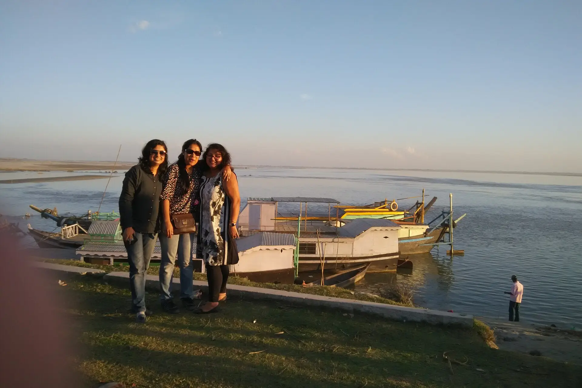 River island landscape of Majuli on the Brahmaputra, Assam
