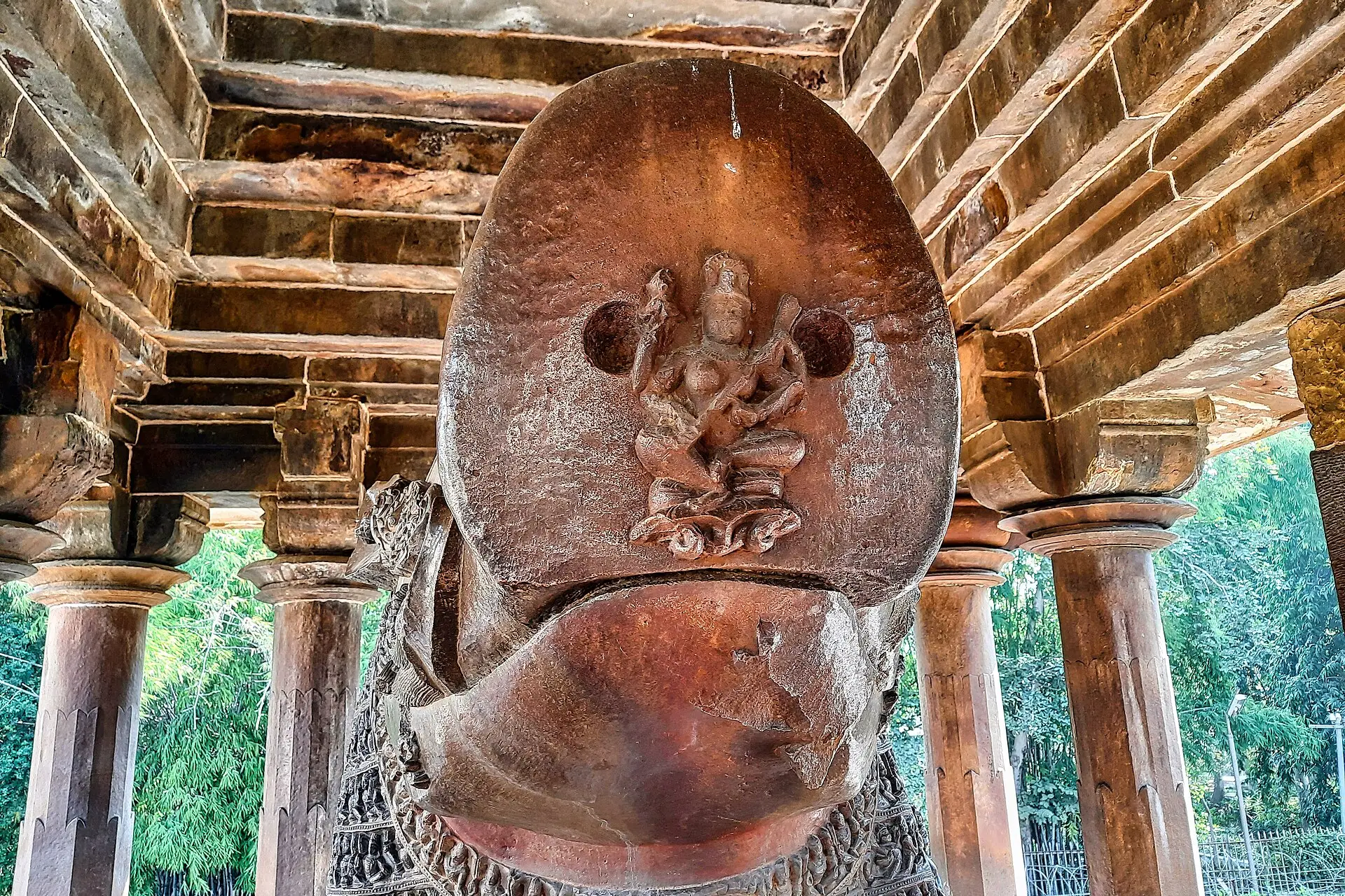Sandstone temple carvings at Khajuraho, Madhya Pradesh