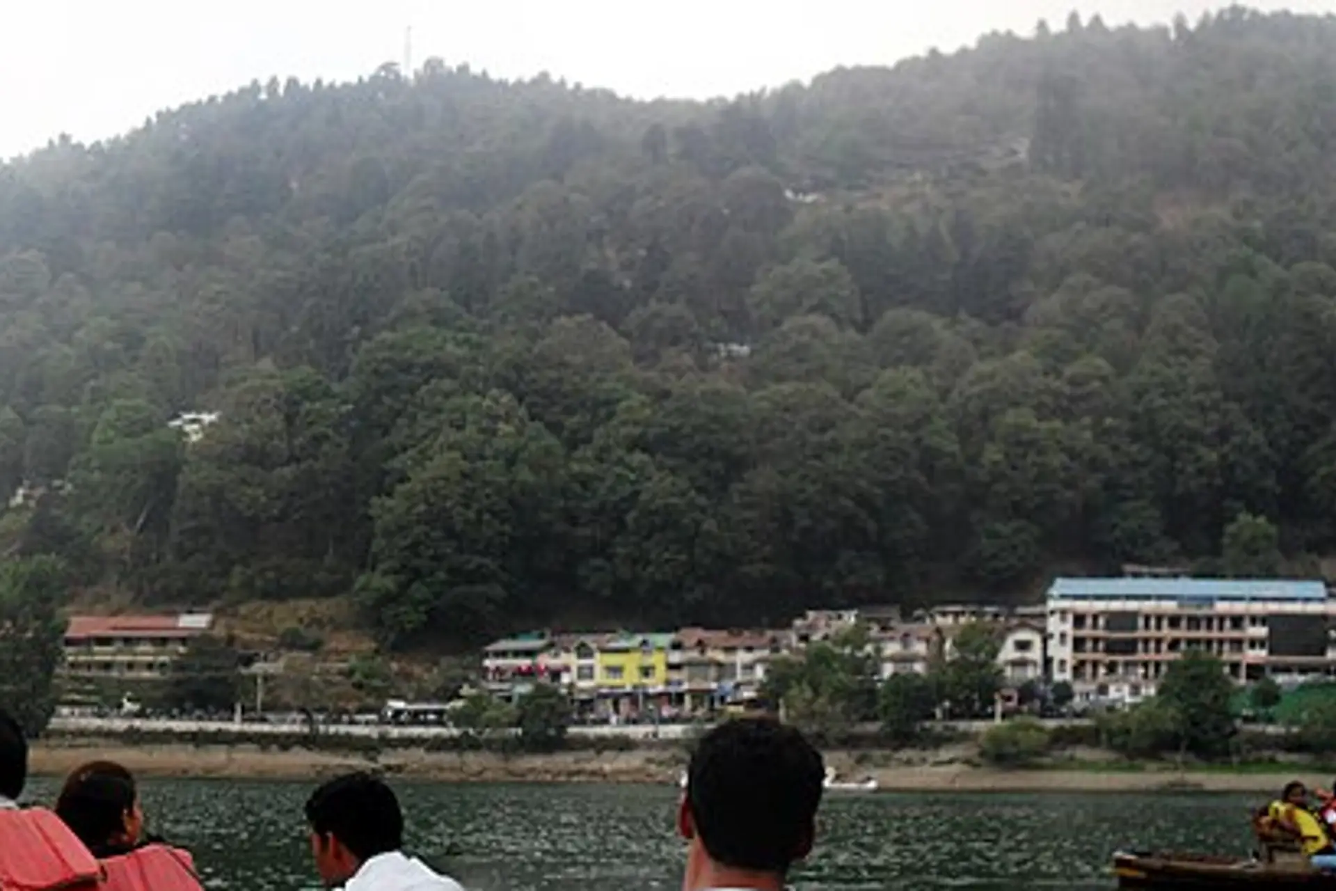 Naini Lake surrounded by hills in Nainital, Uttarakhand