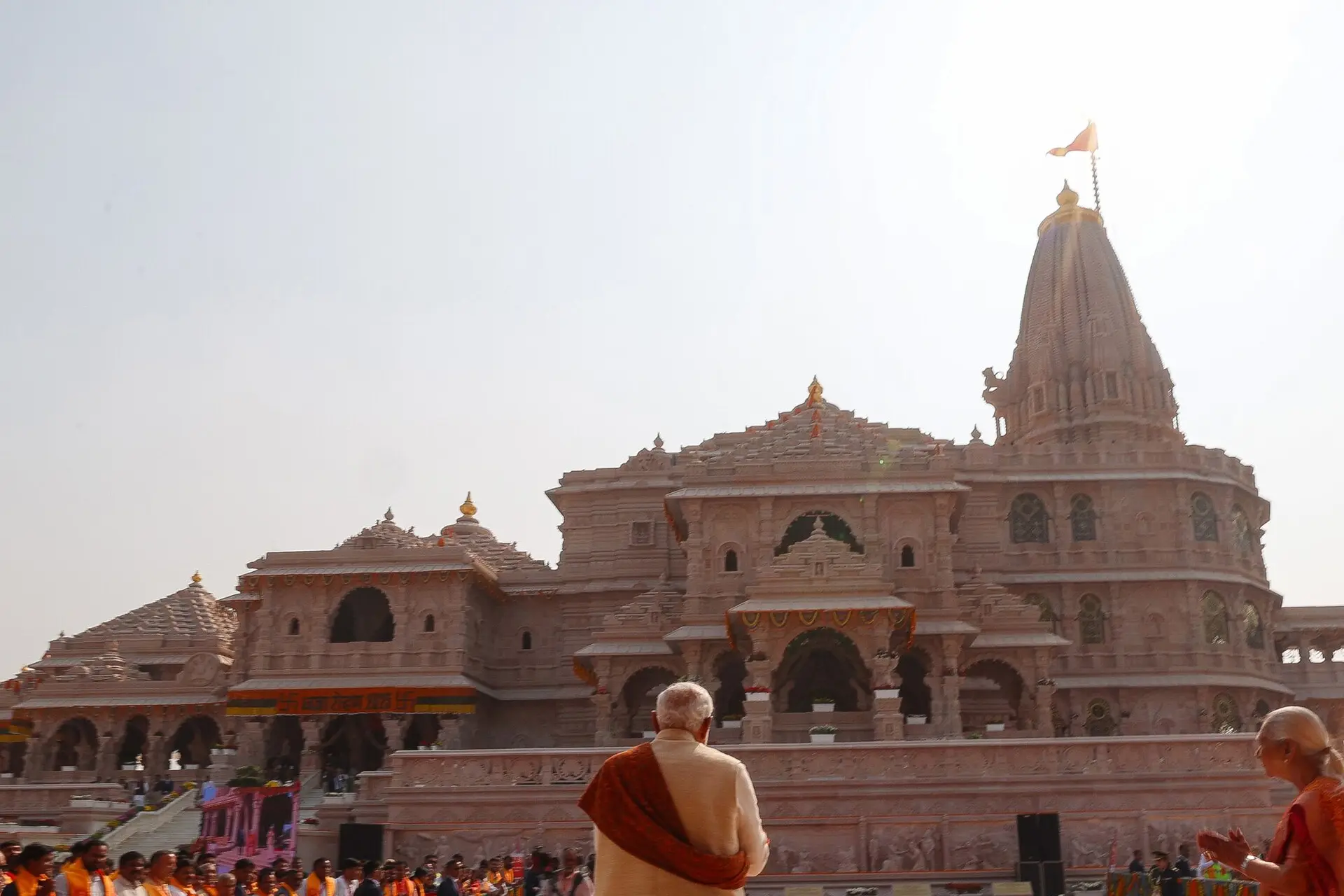 Shri Ram Janmabhoomi Mandir side view, Ayodhya, Uttar Pradesh